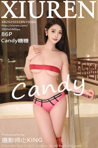 XiuRen秀人网-10086-Candy糖糖-OL白衬衫黑短裙红色内衣红丝袜爆乳-2025.03.28