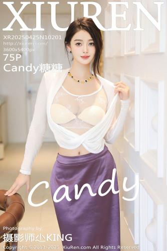XiuRen秀人网-10201-Candy糖糖-白衫紫色长裙透视白纱内衣肉丝-2025.04.25