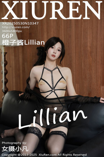 XiuRen秀人网-10347-橙子酱Lillian-黑色轻透情趣内衣爆乳黑丝-2025.05.29