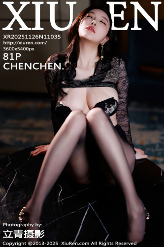 XiuRen秀人网-11035-CHENCHEN-OL黑色外套黑色情趣内衣-2025.11.26