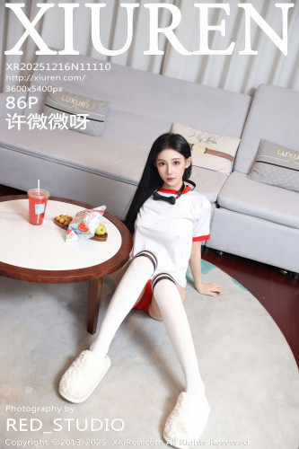 XiuRen秀人网-11110-许微微呀-白色运动T恤白袜红绳绑缚-2025.12.16