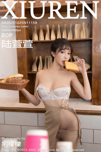 XiuRen秀人网-11159-陆萱萱-蓝杉Barista棕色围裙白色蕾丝肉丝-2025.12.25