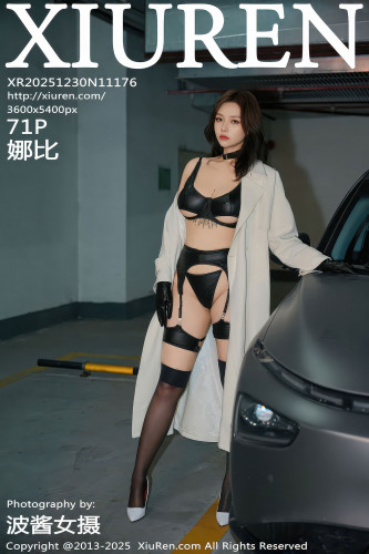 XiuRen秀人网-11176-娜比-米色大衣下黑色情趣内衣-2025.12.30