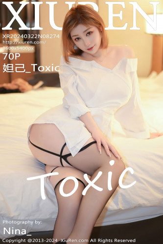 XiuRen秀人网-8274-妲己_Toxic-白衫黑色情趣内衣黑丝-2024.03.22