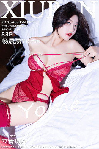 XiuRen秀人网-9123-杨晨晨Yome-红色连衣短裙黑丝红色情趣内衣-2024.09.06