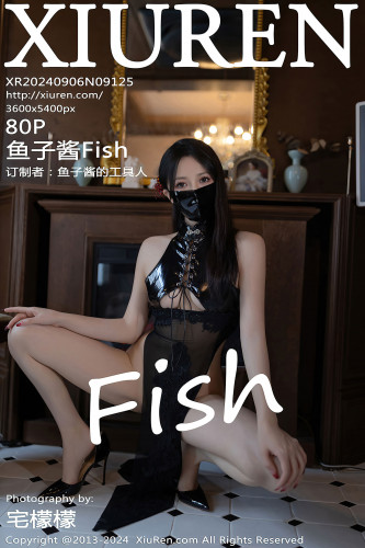XiuRen秀人网-9125-鱼子酱Fish-韩国旅拍-黑色情趣连体衣-2024.09.06