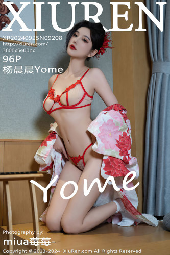 XiuRen秀人网-9208-杨晨晨Yome-红花和服红色情趣内衣-2024.09.25
