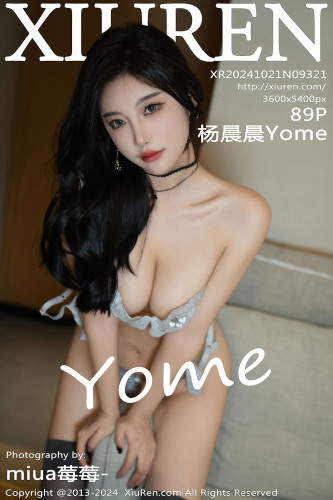 XiuRen秀人网-9321-杨晨晨Yome-米色吊带短裙黑丝-2024.10.21