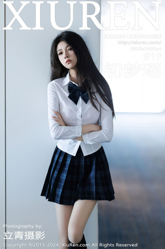 XiuRen秀人网-9682-初梦瑶-校园少女白衬衫格子短裙-2024.12.30