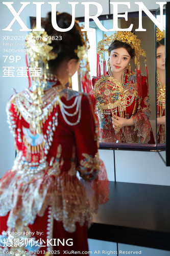 XiuRen秀人网-9823-蛋蛋宝-新春特辑-古风红装白蕾丝内衣爆乳-2025.01.25